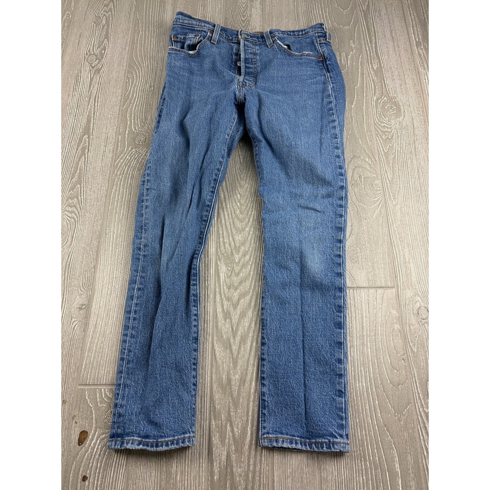Levi’s 501 S Womens Straight Leg Blue Denim Jeans Size 29x26